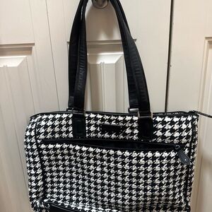 Vera Bradley Black and White Houndstooth Laptop Bag